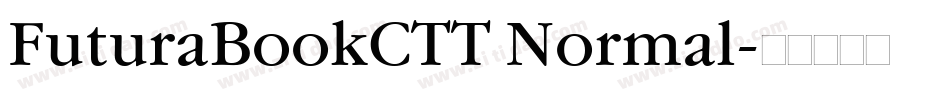 FuturaBookCTT Normal字体转换